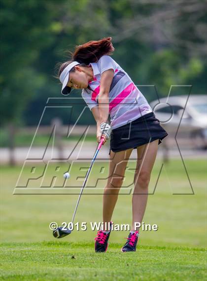 Thumbnail 3 in NYSPHSAA Girls Golf Championship (Practice Round) photogallery.