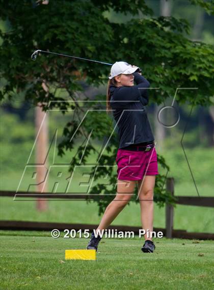 Thumbnail 1 in NYSPHSAA Girls Golf Championship (Practice Round) photogallery.