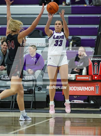 Thumbnail 1 in Rigby vs. Lehi (Utah Holiday Hoopfest) photogallery.