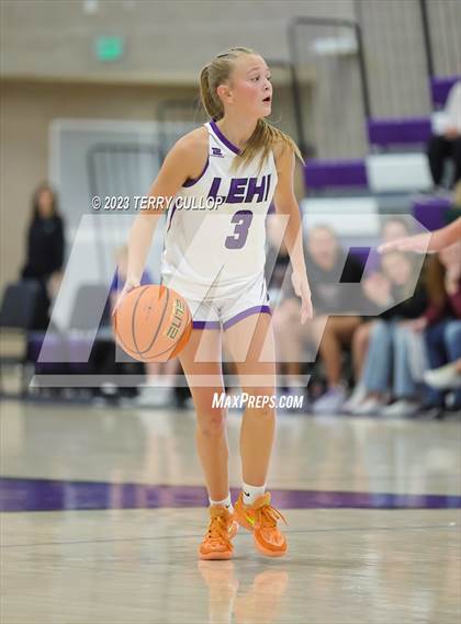 Thumbnail 2 in Rigby vs. Lehi (Utah Holiday Hoopfest) photogallery.
