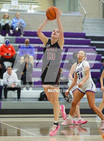 Thumbnail 2 in Rigby vs. Lehi (Utah Holiday Hoopfest) photogallery.