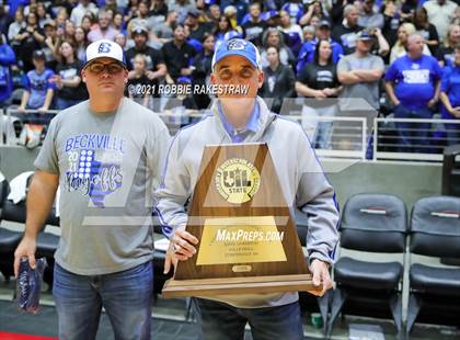 Thumbnail 3 in Beckville vs. Thrall (UIL Volleyball 2A Finals) photogallery.