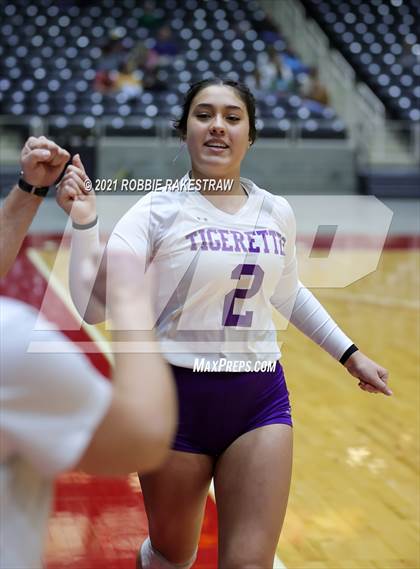 Thumbnail 3 in Beckville vs. Thrall (UIL Volleyball 2A Finals) photogallery.
