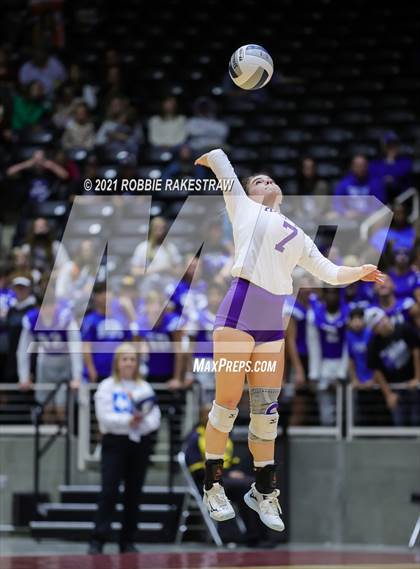 Thumbnail 1 in Beckville vs. Thrall (UIL Volleyball 2A Finals) photogallery.