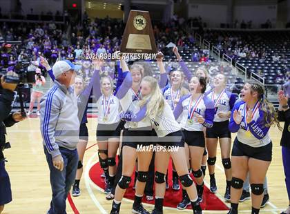 Thumbnail 3 in Beckville vs. Thrall (UIL Volleyball 2A Finals) photogallery.