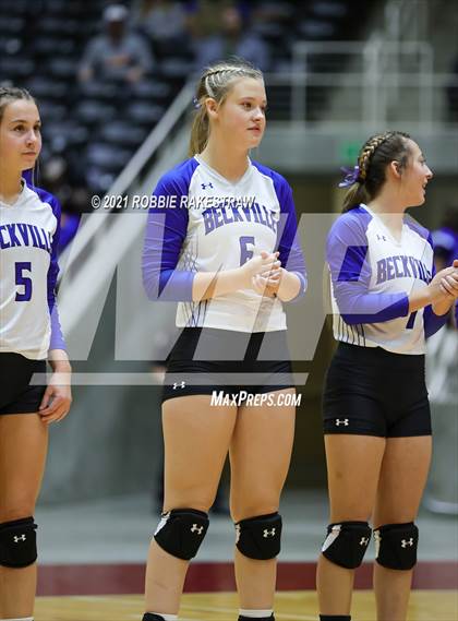 Thumbnail 3 in Beckville vs. Thrall (UIL Volleyball 2A Finals) photogallery.