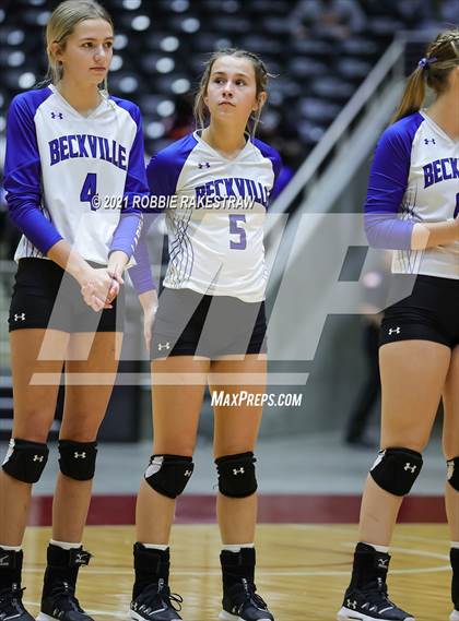 Thumbnail 2 in Beckville vs. Thrall (UIL Volleyball 2A Finals) photogallery.