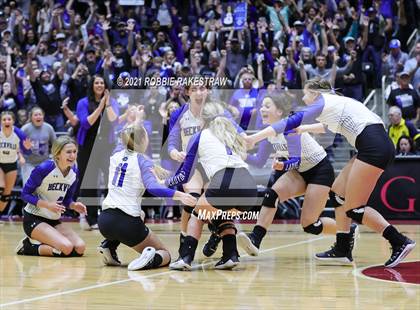 Thumbnail 1 in Beckville vs. Thrall (UIL Volleyball 2A Finals) photogallery.