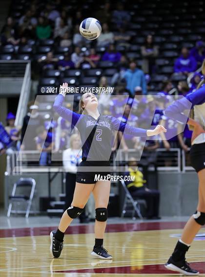 Thumbnail 3 in Beckville vs. Thrall (UIL Volleyball 2A Finals) photogallery.