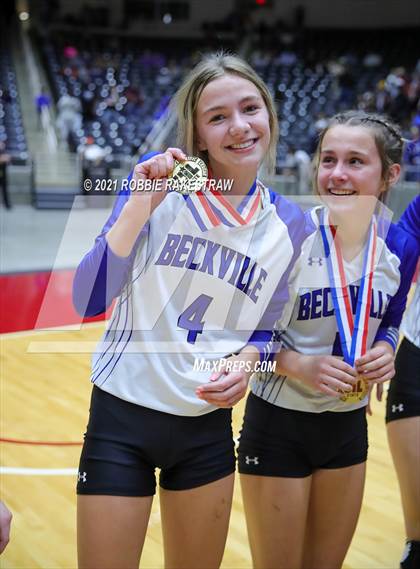 Thumbnail 1 in Beckville vs. Thrall (UIL Volleyball 2A Finals) photogallery.