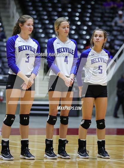 Thumbnail 1 in Beckville vs. Thrall (UIL Volleyball 2A Finals) photogallery.