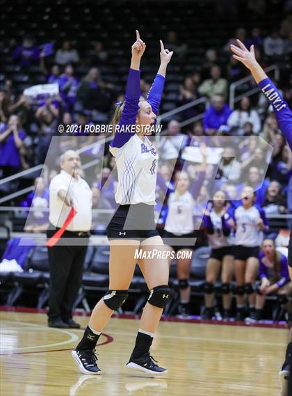 Thumbnail 3 in Beckville vs. Thrall (UIL Volleyball 2A Finals) photogallery.