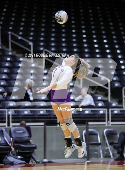 Thumbnail 3 in Beckville vs. Thrall (UIL Volleyball 2A Finals) photogallery.