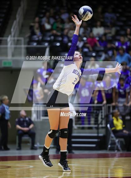 Thumbnail 3 in Beckville vs. Thrall (UIL Volleyball 2A Finals) photogallery.