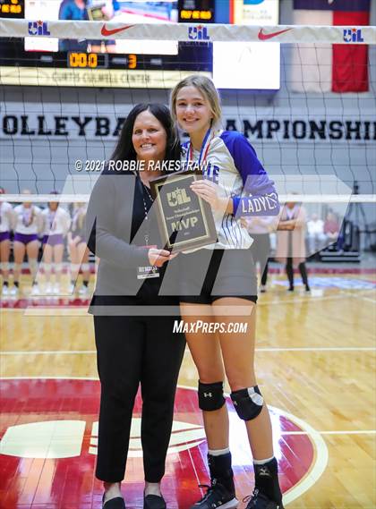 Thumbnail 1 in Beckville vs. Thrall (UIL Volleyball 2A Finals) photogallery.