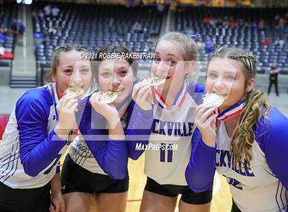 Thumbnail 3 in Beckville vs. Thrall (UIL Volleyball 2A Finals) photogallery.