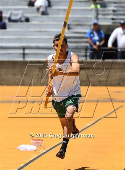 Thumbnail 2 in CIF NCS Masters Boys Pole Vault (MOC at UCB) photogallery.