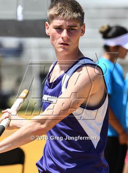 Thumbnail 1 in CIF NCS Masters Boys Pole Vault (MOC at UCB) photogallery.
