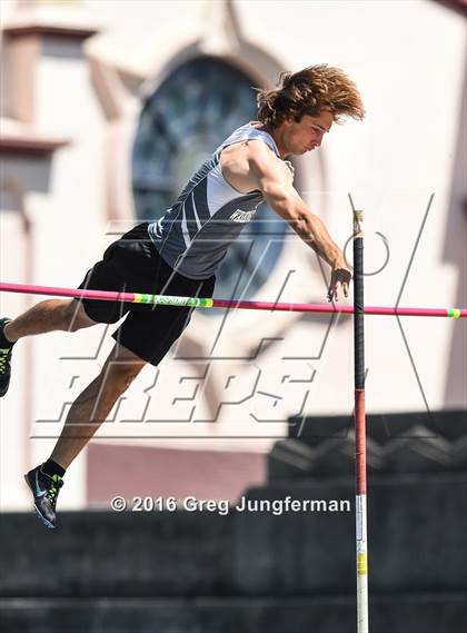 Thumbnail 2 in CIF NCS Masters Boys Pole Vault (MOC at UCB) photogallery.