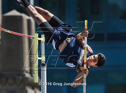 Thumbnail 2 in CIF NCS Masters Boys Pole Vault (MOC at UCB) photogallery.