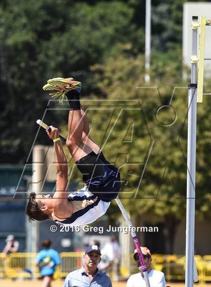 Thumbnail 3 in CIF NCS Masters Boys Pole Vault (MOC at UCB) photogallery.