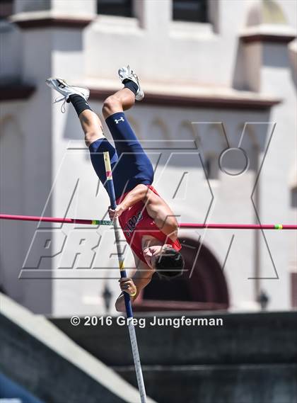 Thumbnail 2 in CIF NCS Masters Boys Pole Vault (MOC at UCB) photogallery.
