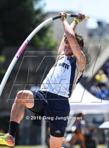 Thumbnail 1 in CIF NCS Masters Boys Pole Vault (MOC at UCB) photogallery.