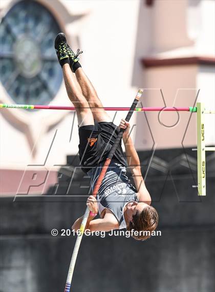 Thumbnail 1 in CIF NCS Masters Boys Pole Vault (MOC at UCB) photogallery.