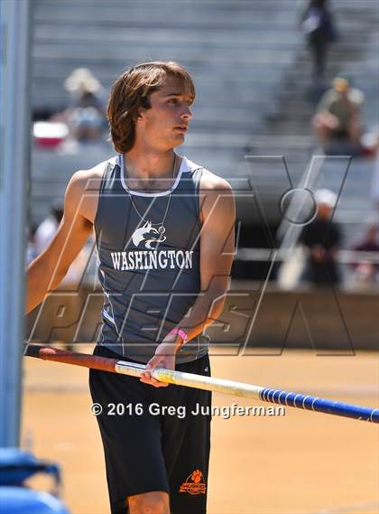 Thumbnail 1 in CIF NCS Masters Boys Pole Vault (MOC at UCB) photogallery.