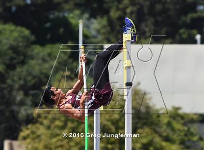 Thumbnail 2 in CIF NCS Masters Boys Pole Vault (MOC at UCB) photogallery.