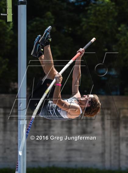 Thumbnail 1 in CIF NCS Masters Boys Pole Vault (MOC at UCB) photogallery.