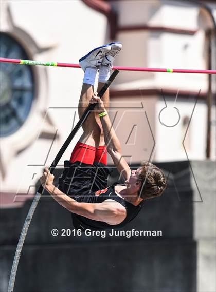 Thumbnail 2 in CIF NCS Masters Boys Pole Vault (MOC at UCB) photogallery.