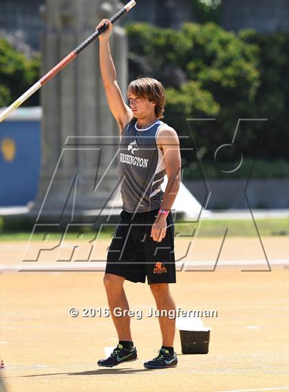 Thumbnail 3 in CIF NCS Masters Boys Pole Vault (MOC at UCB) photogallery.