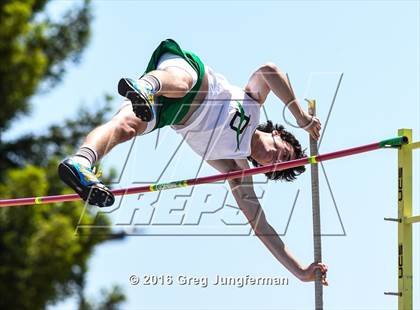 Thumbnail 1 in CIF NCS Masters Boys Pole Vault (MOC at UCB) photogallery.