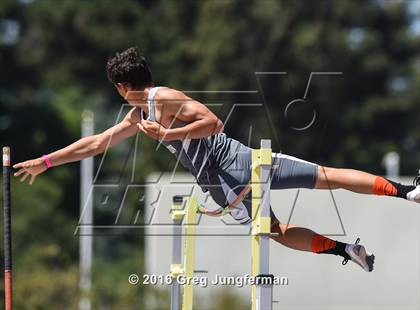 Thumbnail 1 in CIF NCS Masters Boys Pole Vault (MOC at UCB) photogallery.