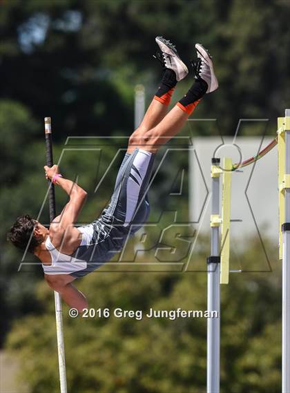Thumbnail 3 in CIF NCS Masters Boys Pole Vault (MOC at UCB) photogallery.