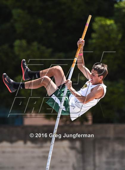 Thumbnail 1 in CIF NCS Masters Boys Pole Vault (MOC at UCB) photogallery.