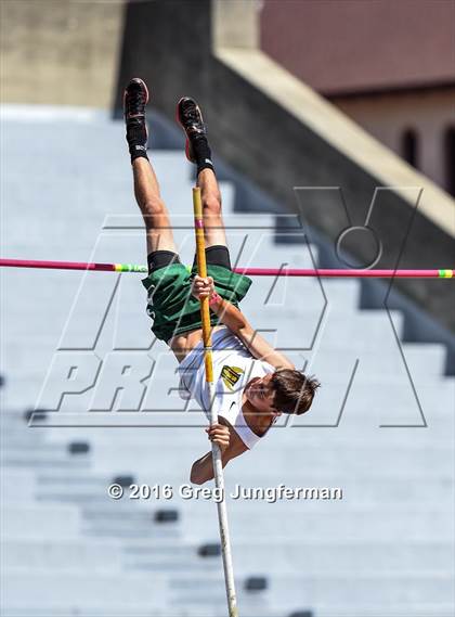 Thumbnail 1 in CIF NCS Masters Boys Pole Vault (MOC at UCB) photogallery.