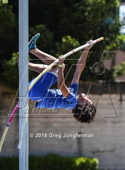 Thumbnail 3 in CIF NCS Masters Boys Pole Vault (MOC at UCB) photogallery.