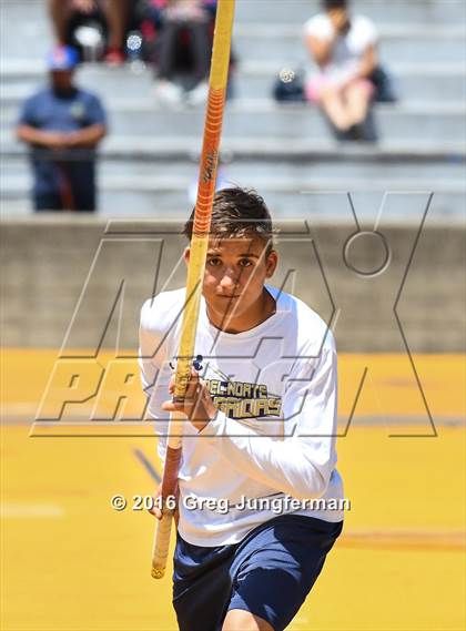 Thumbnail 2 in CIF NCS Masters Boys Pole Vault (MOC at UCB) photogallery.