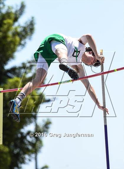 Thumbnail 2 in CIF NCS Masters Boys Pole Vault (MOC at UCB) photogallery.