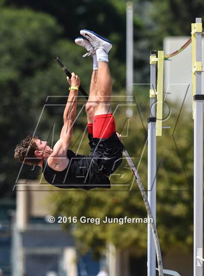 Thumbnail 1 in CIF NCS Masters Boys Pole Vault (MOC at UCB) photogallery.