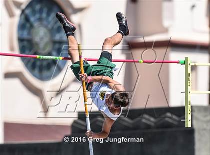 Thumbnail 1 in CIF NCS Masters Boys Pole Vault (MOC at UCB) photogallery.