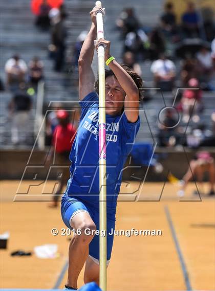 Thumbnail 2 in CIF NCS Masters Boys Pole Vault (MOC at UCB) photogallery.
