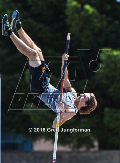 Thumbnail 1 in CIF NCS Masters Boys Pole Vault (MOC at UCB) photogallery.