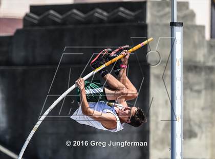 Thumbnail 2 in CIF NCS Masters Boys Pole Vault (MOC at UCB) photogallery.