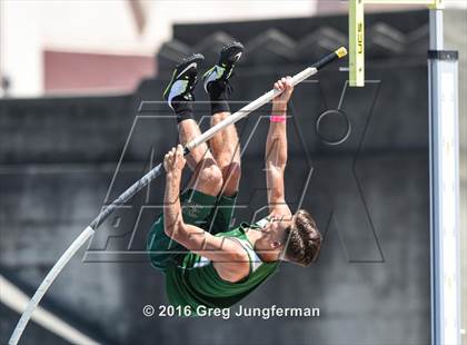 Thumbnail 1 in CIF NCS Masters Boys Pole Vault (MOC at UCB) photogallery.