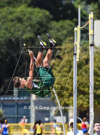 Thumbnail 1 in CIF NCS Masters Boys Pole Vault (MOC at UCB) photogallery.