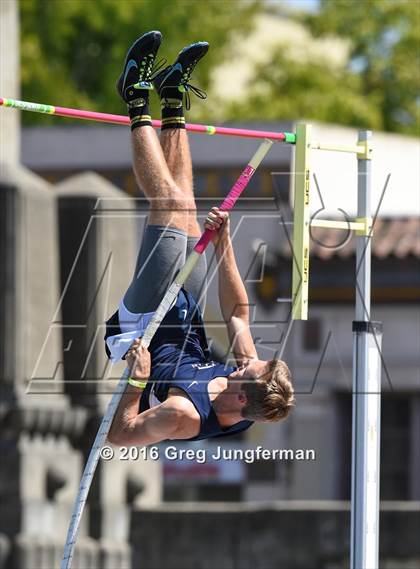 Thumbnail 2 in CIF NCS Masters Boys Pole Vault (MOC at UCB) photogallery.