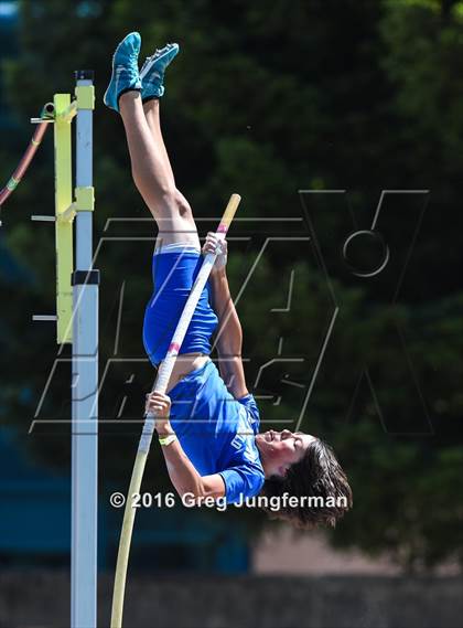 Thumbnail 2 in CIF NCS Masters Boys Pole Vault (MOC at UCB) photogallery.